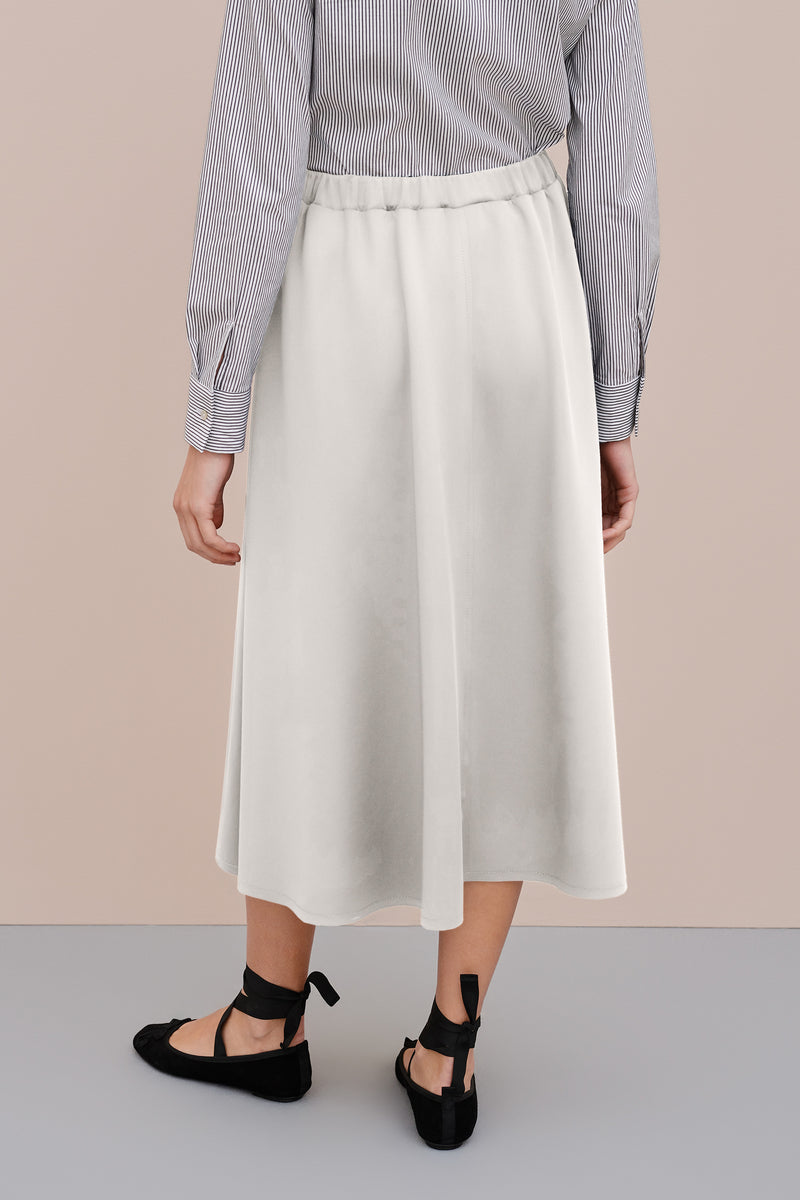 FLARED SKIRT IN STRETCHY JERSEY