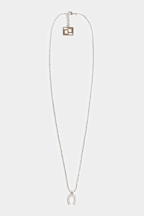 LONG CHAIN NECKLACE WITH HORSESHOE PENDANT