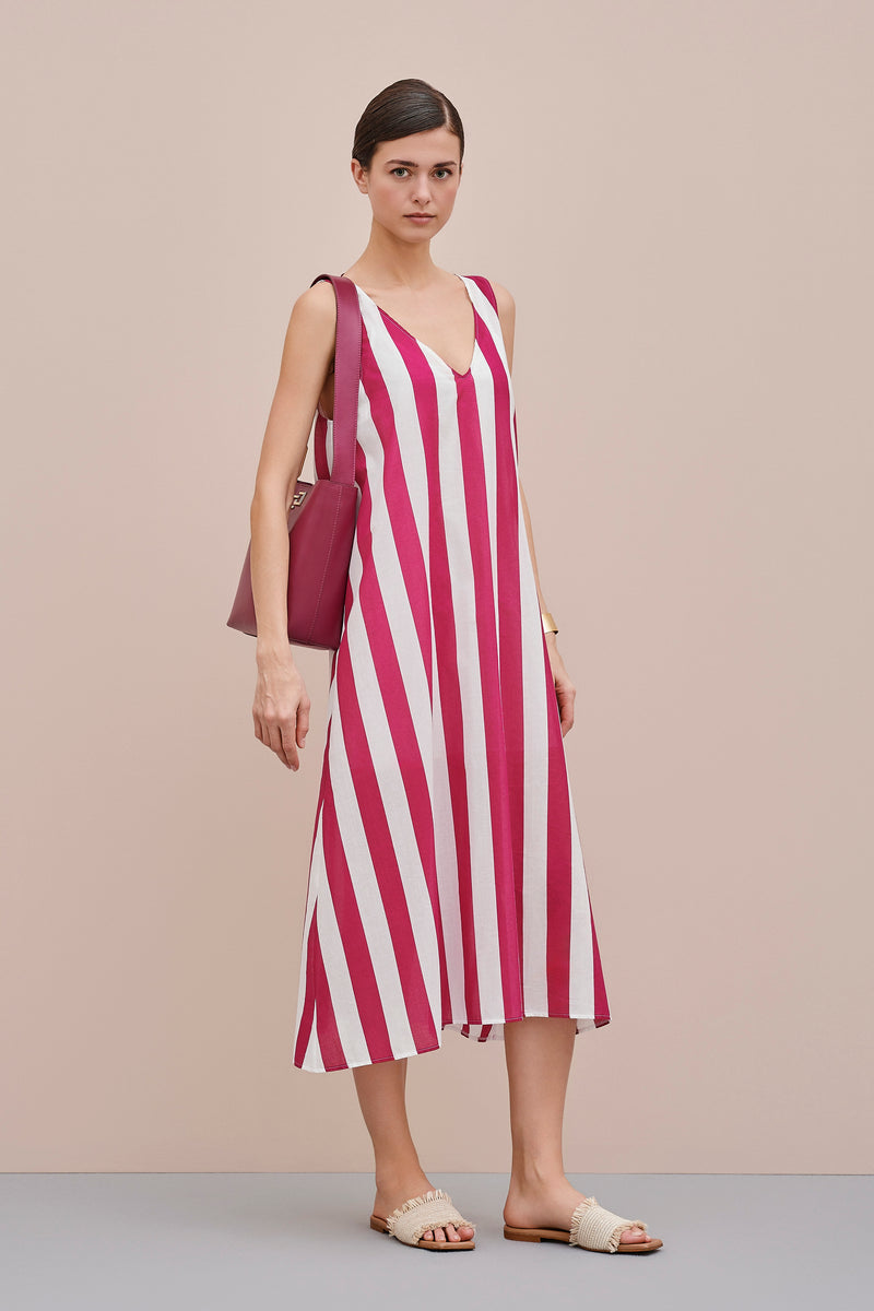 LOOSE-FIT MUSLIN DRESS WITH SLIP