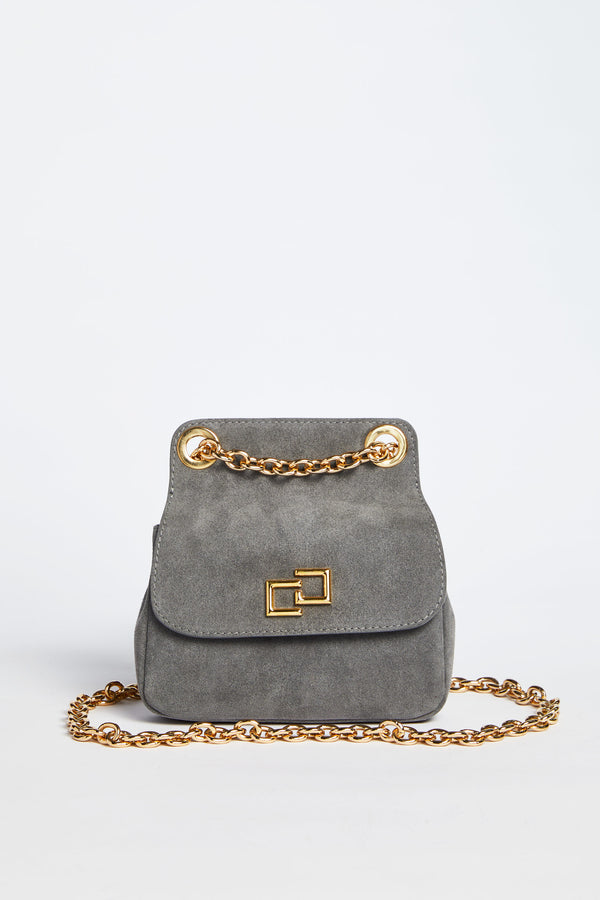 MINI SUEDE BAG WITH CHAIN AND CG LOGO 