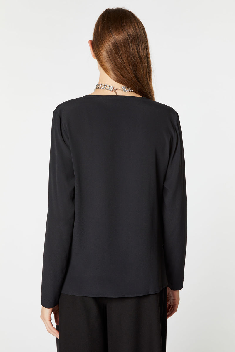 BLOUSE WITH FRONT PLEAT