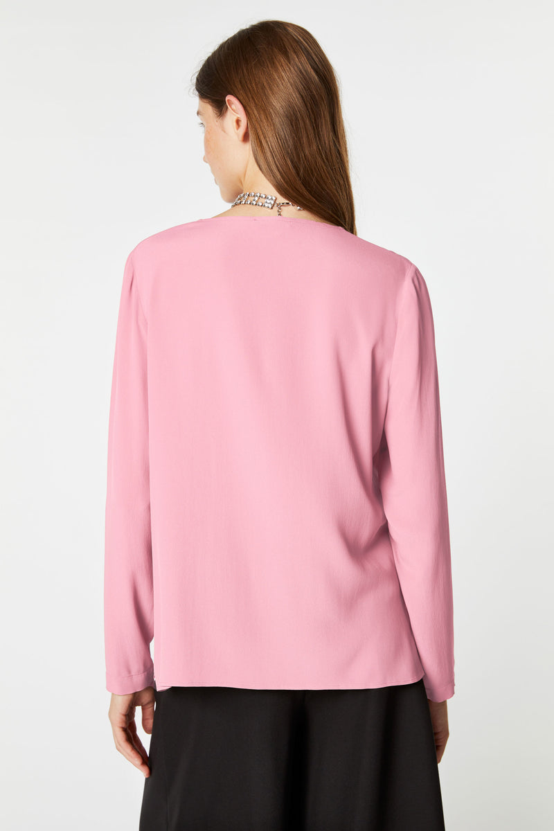 BLOUSE WITH FRONT PLEAT