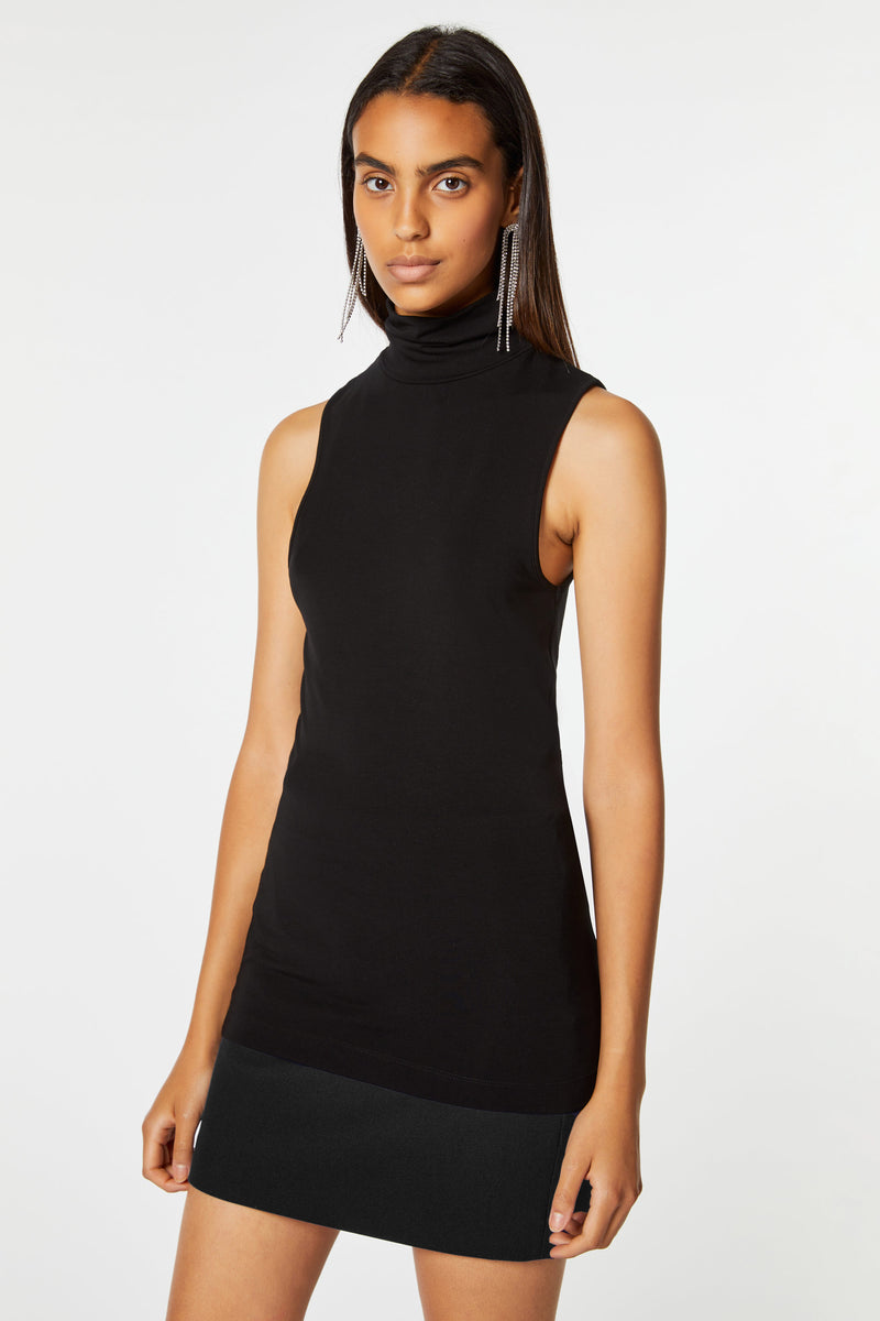 BASIC SLEEVELESS TOP IN STRETCHY VISCOSE JERSEY