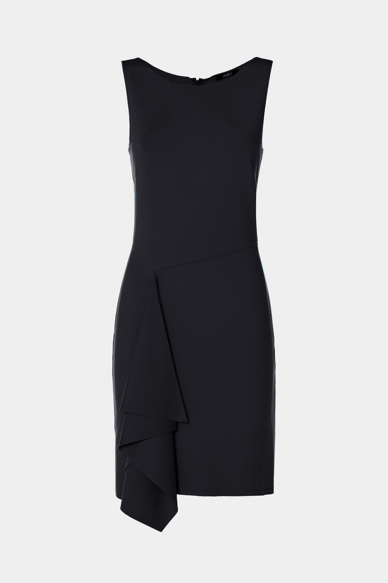 DRAPED SHEATH DRESS IN STRETCHY ENGINEERED JERSEY 