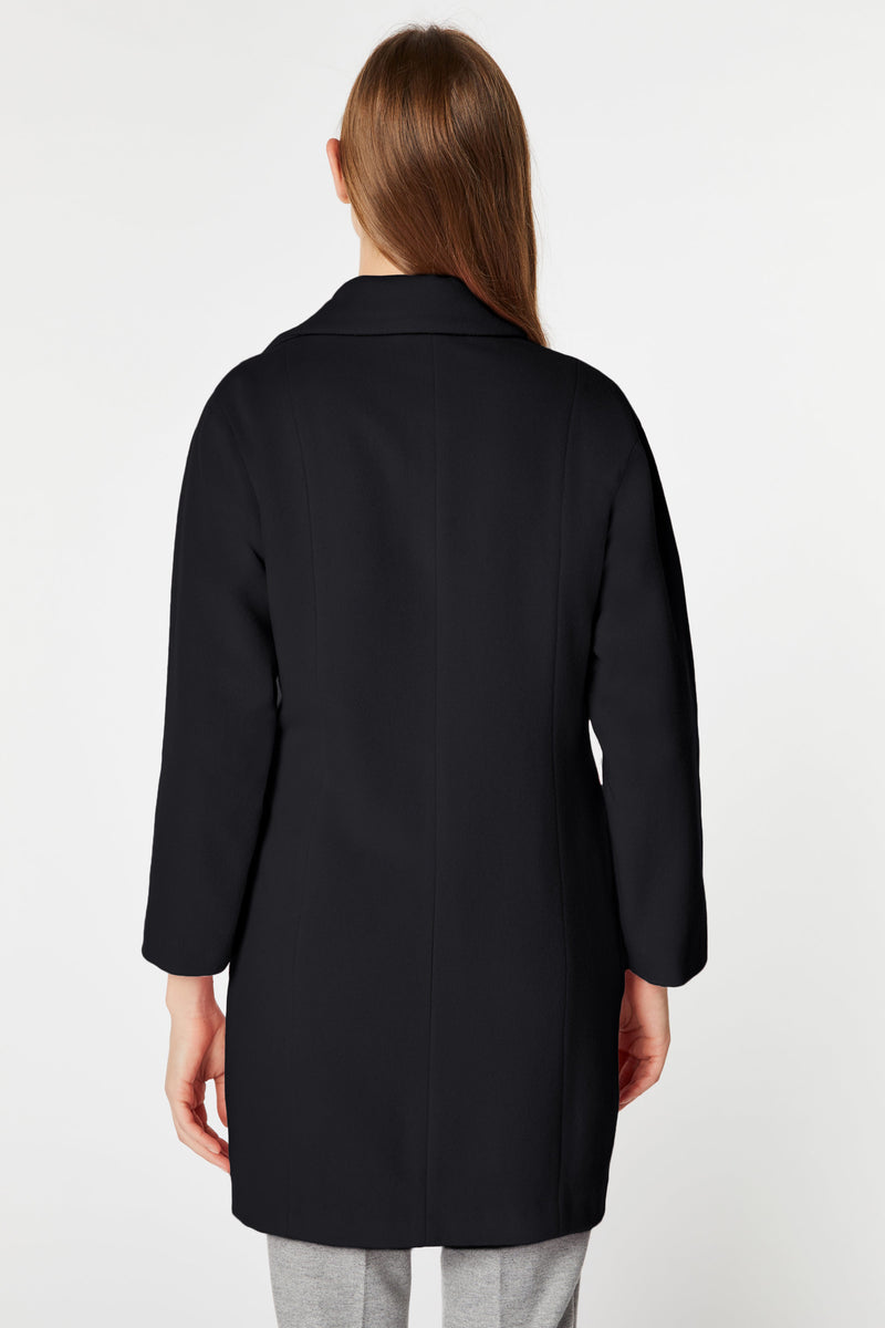 COAT IN WOOL AND CASHMERE CABAN WITH OVERSIZE FRONT POCKETS
