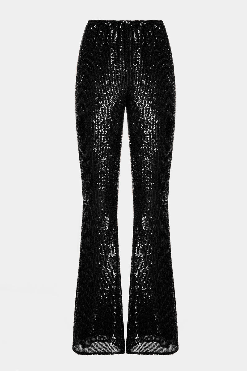FLARED SEQUIN PANTS