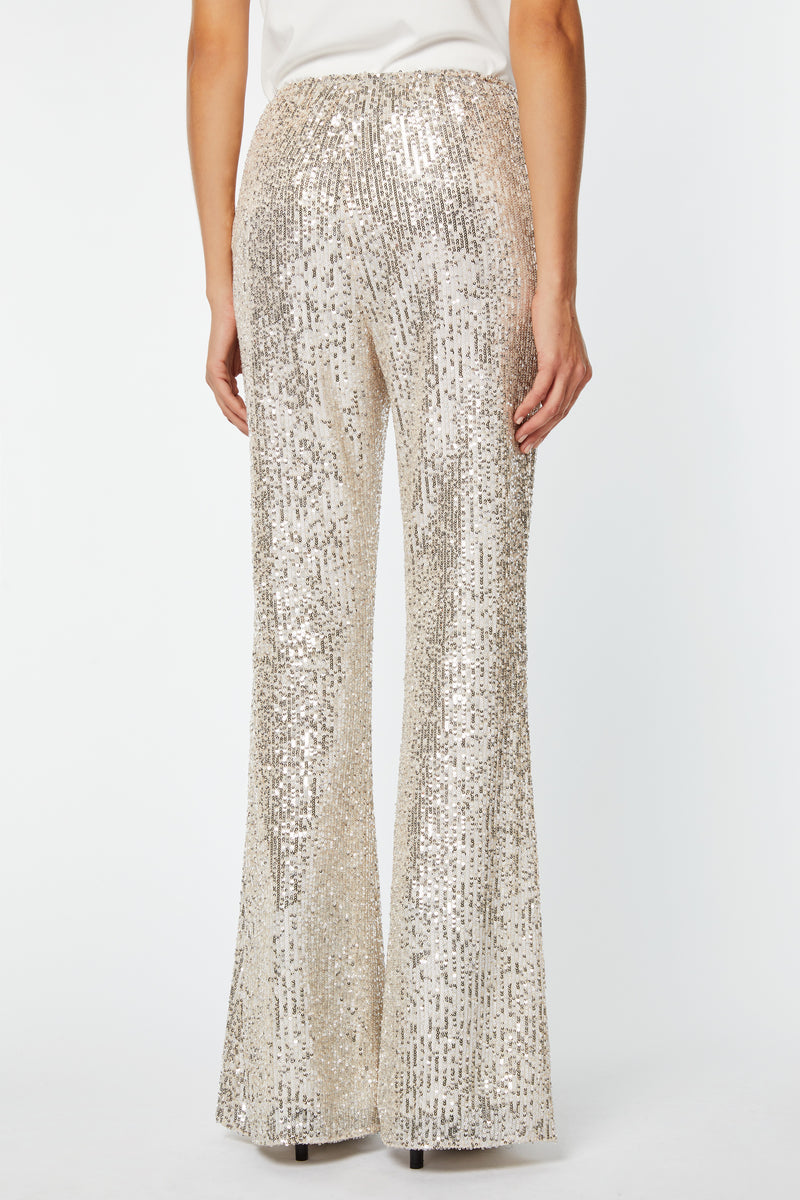 FLARED SEQUIN PANTS