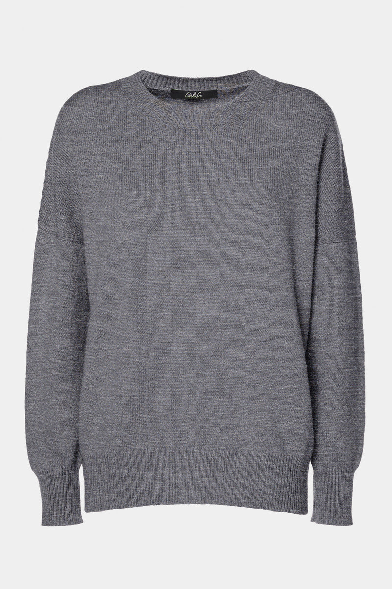 BOXY CREW-NECK JUMPER IN CHUNKY CASHMERE