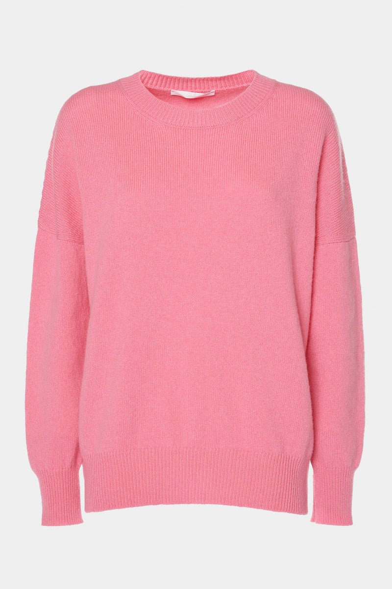 BOXY CREW-NECK JUMPER IN CHUNKY CASHMERE