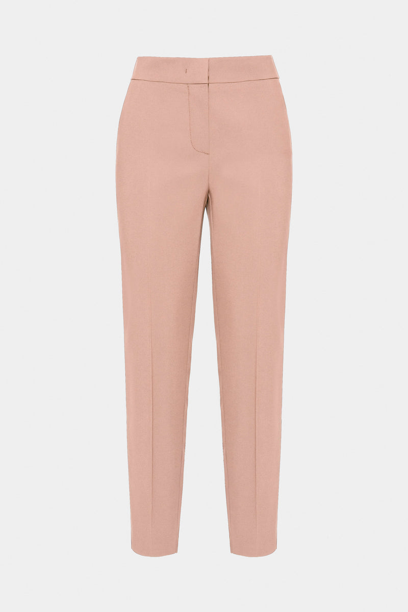 STRAIGHT-LEG PANTS IN STRETCH VISCOSE CREPE 