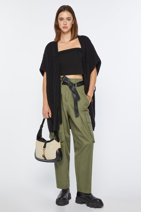CARGO PANTS WITH STRAP BELT