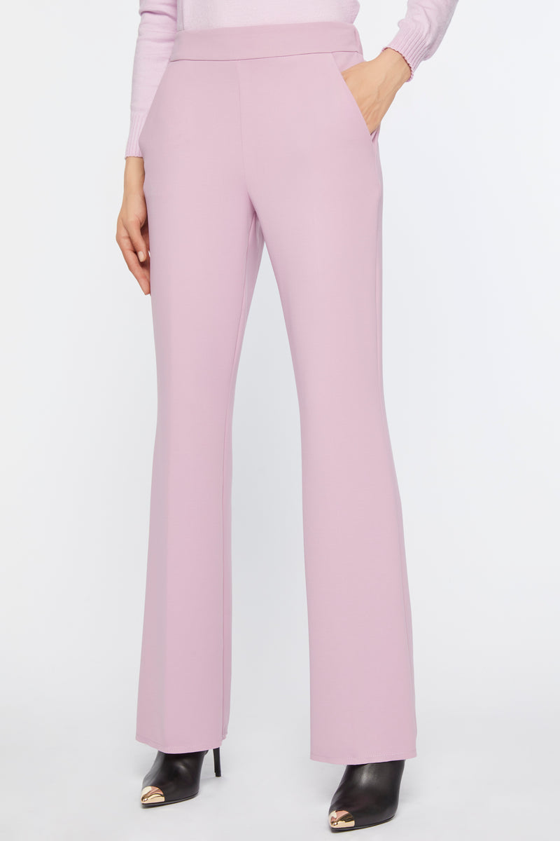 FLARED PANTS IN ENGINEERED STRETCH JERSEY