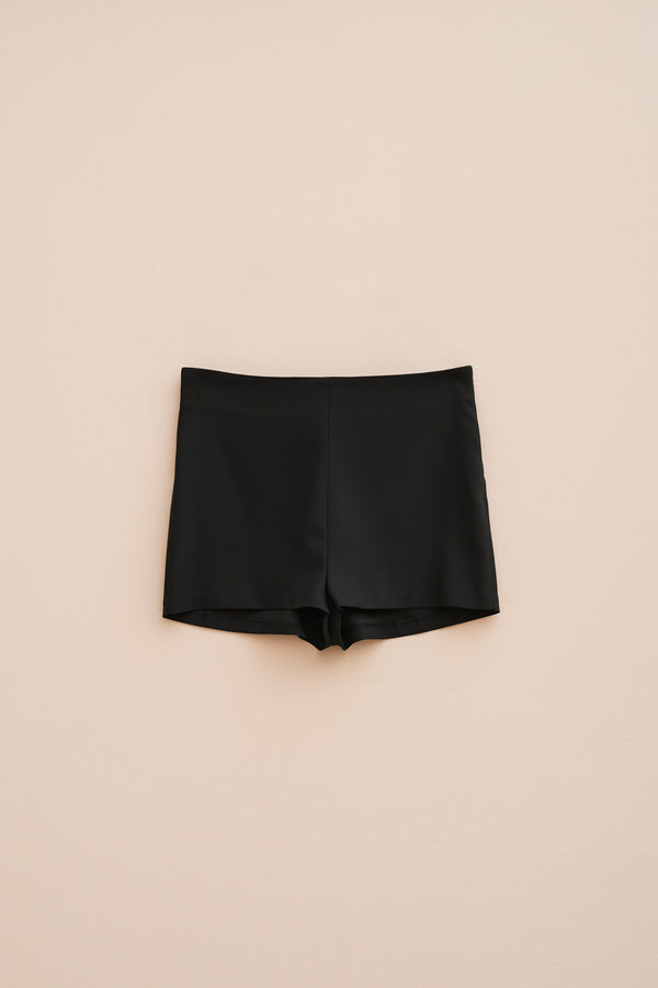 HIGH-WAISTED SHORTS IN STRETCHY VISCOSE CREPE 