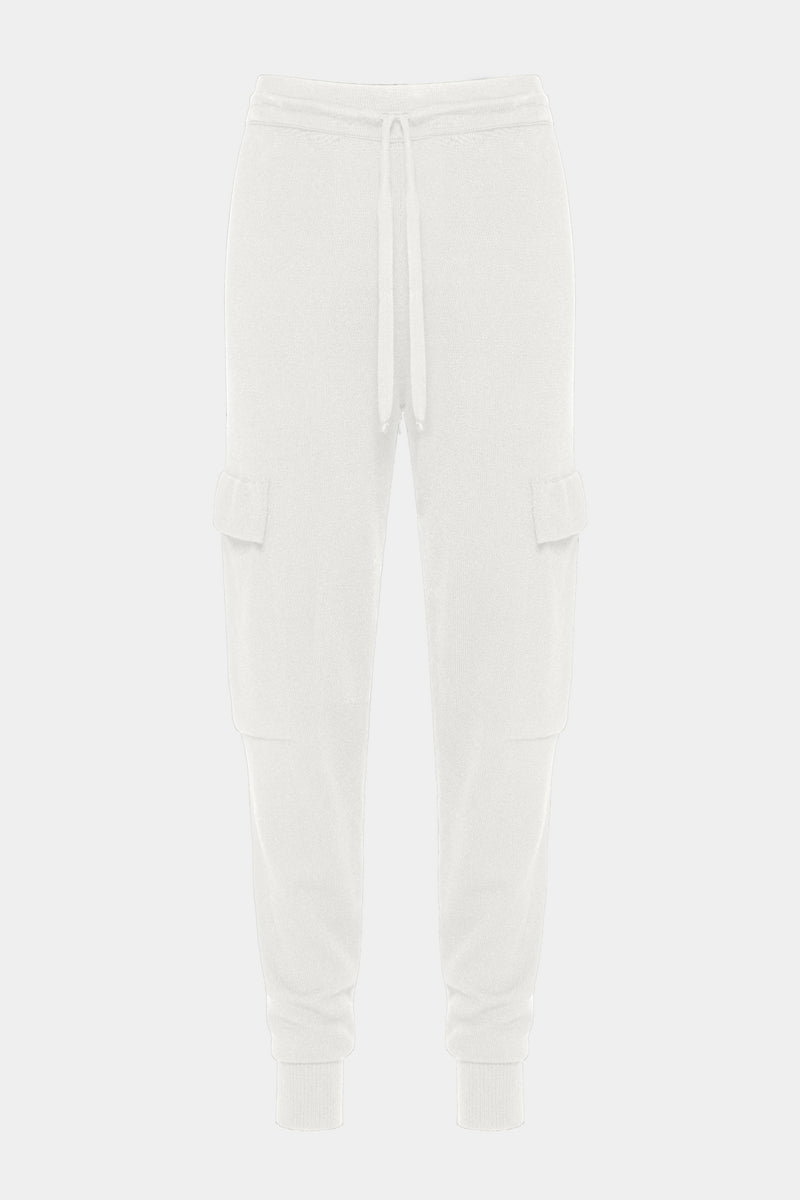 STRETCHY KNIT CARGO JOGGERS WITH SIDE POCKETS