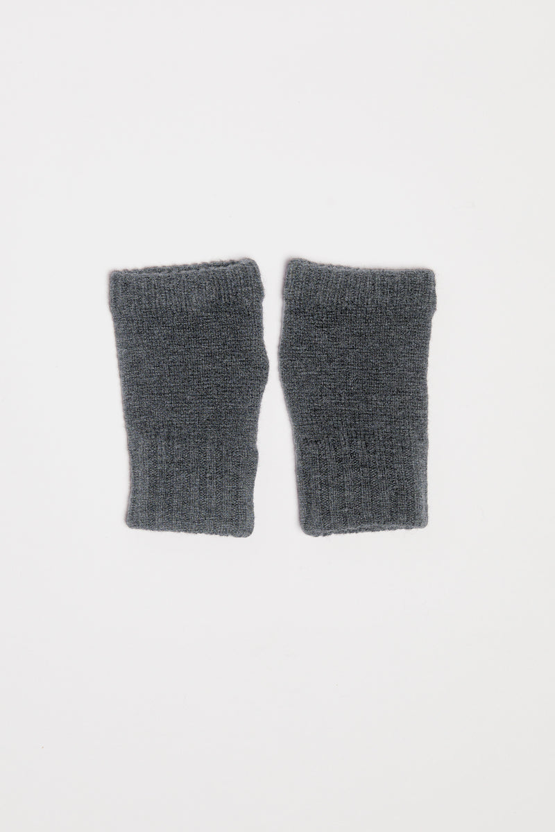 FINGERLESS GLOVES IN CHUNKY WOOL AND CASHMERE 