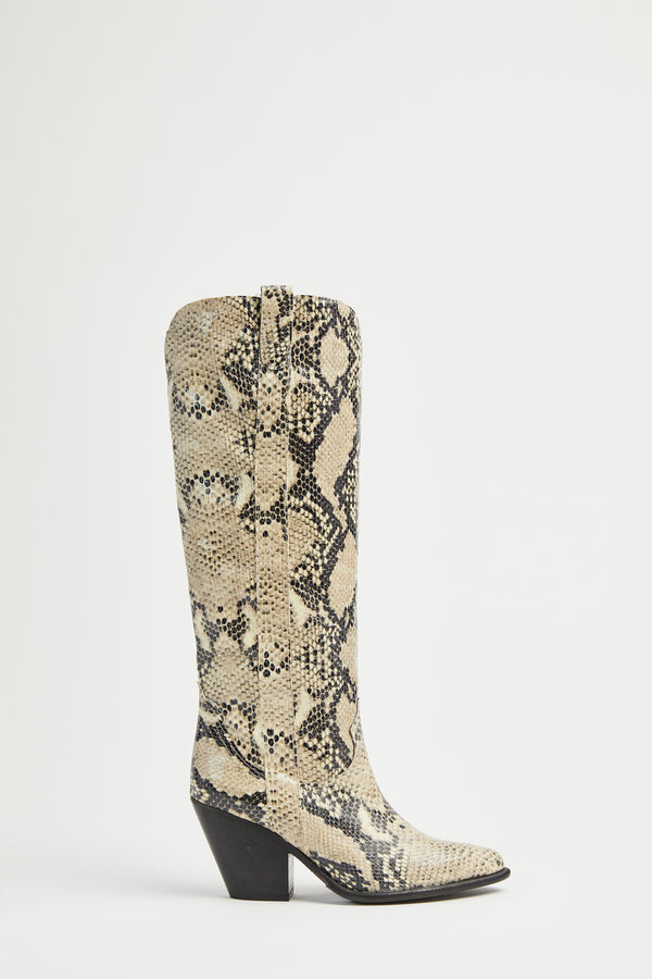 FAUX PYTHON WESTERN BOOTS