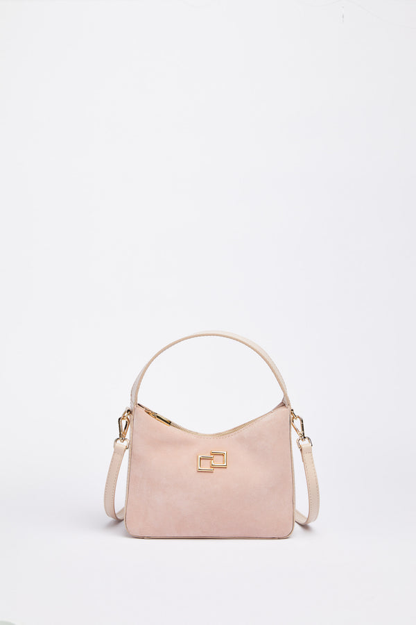 SUEDE CRESCENT BAG WITH GOLD CG LOGO