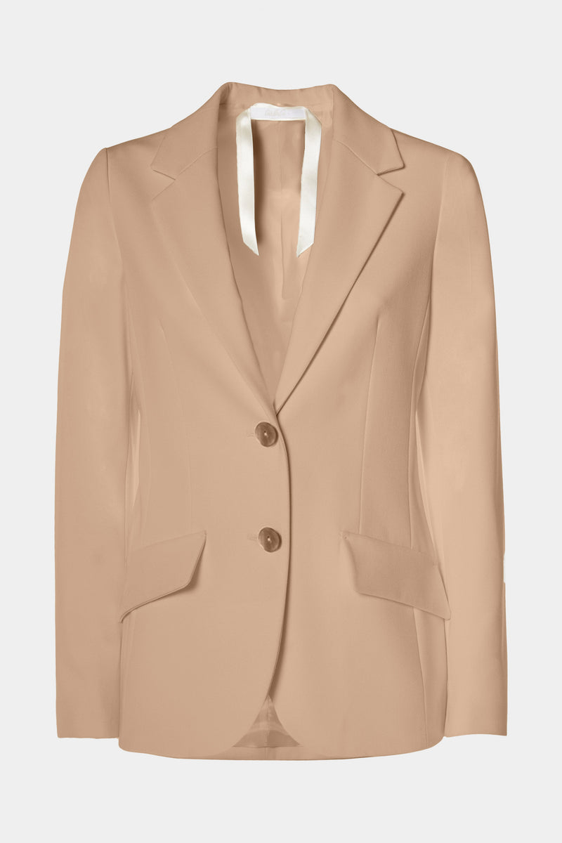 TAILORED BLAZER IN STRETCHY LINEN, UNLINED