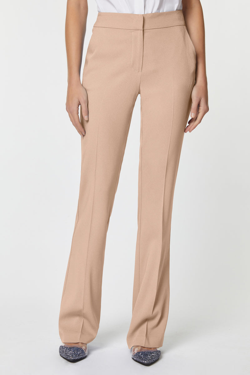 FLARED PANTS IN VISCOSE CREPE