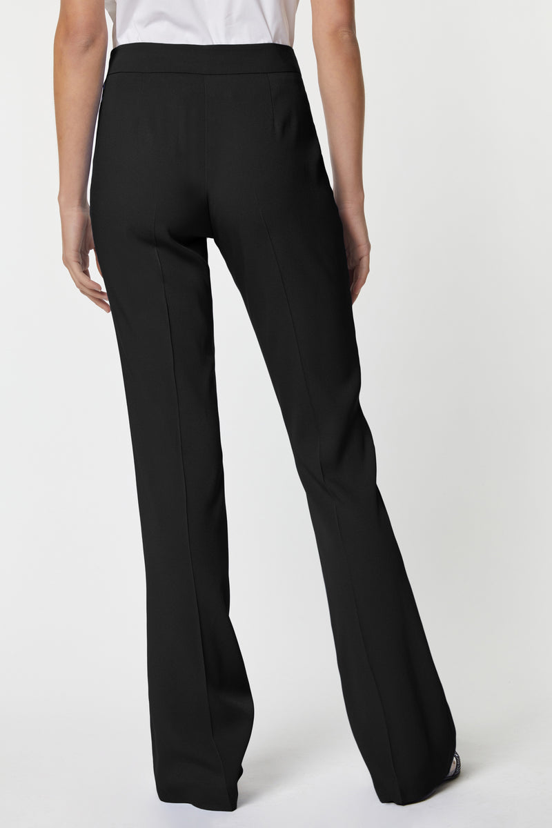 FLARED PANTS IN VISCOSE CREPE
