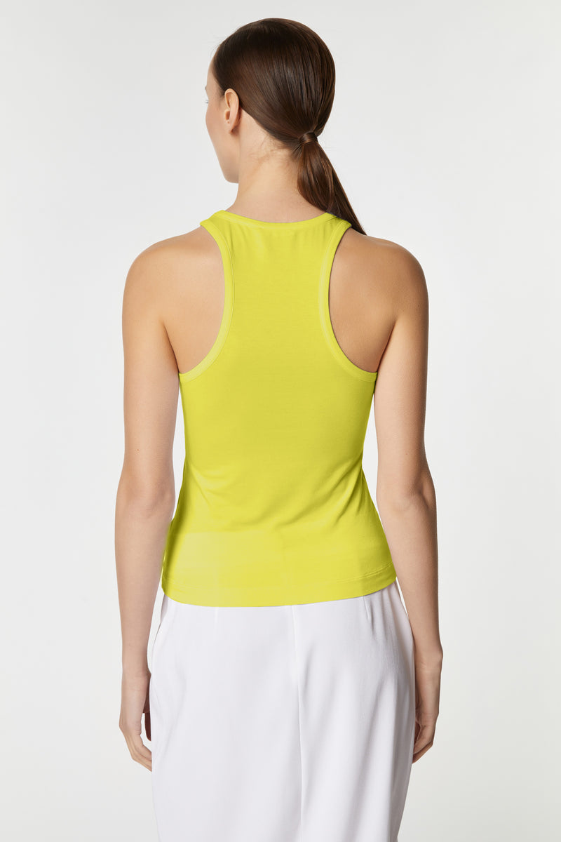HALTER NECK TOP IN STRETCHY VISCOSE JERSEY 