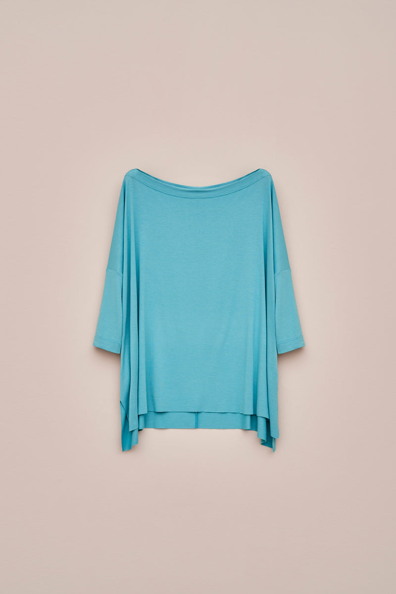 JERSEY VISCOSE TOP WITH THREE-QUARTER SLEEVES