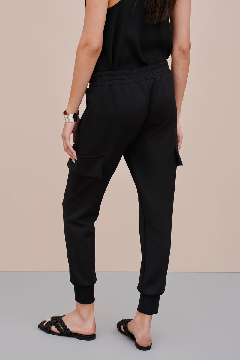 CUFFED JOGGERS WITH SEWN-ON POCKET FLAPS