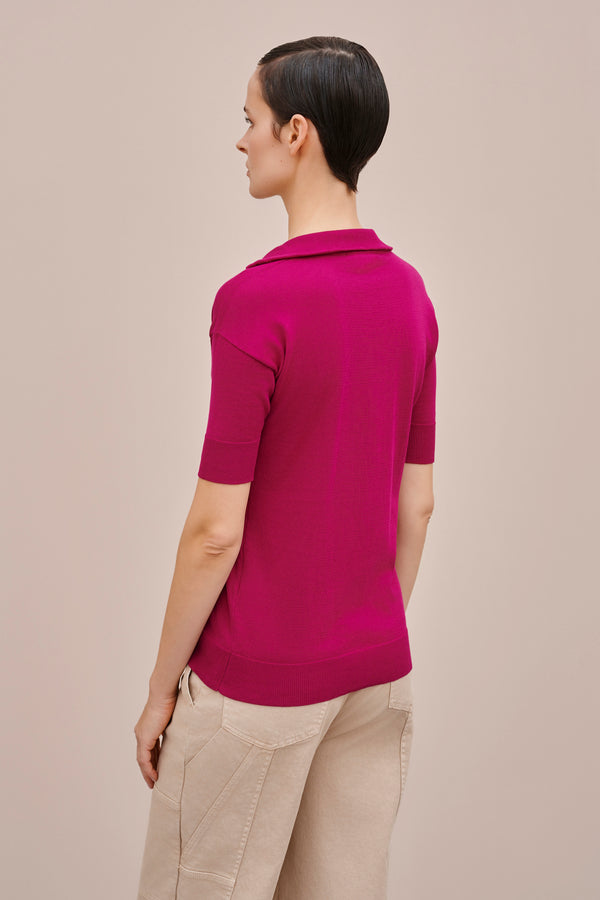 COTTON POLO SHIRT WITH THREE QUARTER SLEEVES